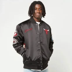 Black Out Satin Jacket Chicago Bulls