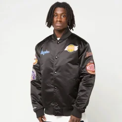 Black Out Satin Jacket Los Angeles Lakers