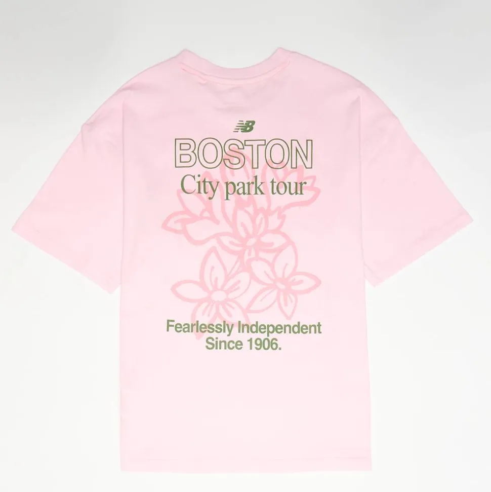 Boston Floral Graphic Tee Light Raspberry