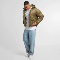 Boys Shiny Puffer Jacket With Hood