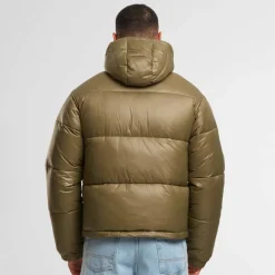 Boys Shiny Puffer Jacket With Hood