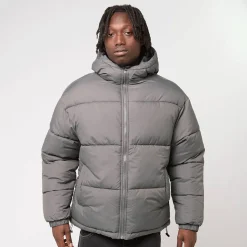 Boys Shiny Puffer Jacket With Hood