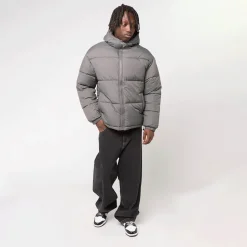 Boys Shiny Puffer Jacket With Hood