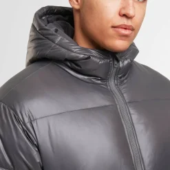 Boys Shiny Puffer Jacket With Hood