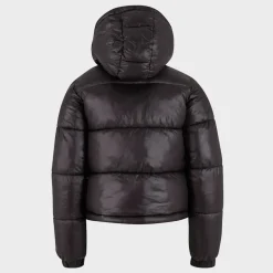 Boys Shiny Puffer Jacket With Hood