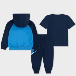 Color Blocked High-Brand-Read Jogger Set