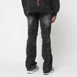 Color Block & Piping Jeans