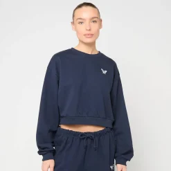 Cropped Terry Crewneck