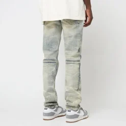 Crystal Effect Washed Jeans
