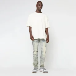 Crystal Effect Washed Jeans