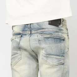 Crystal Effect Washed Jeans