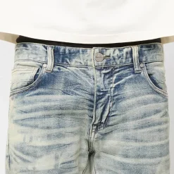 Crystal Effect Washed Jeans