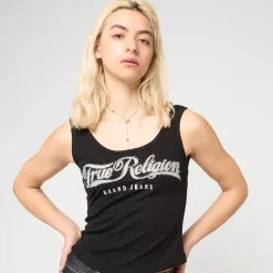 Crystal Square Neck Rib Tank