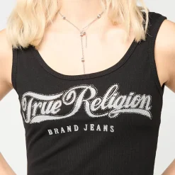 Crystal Square Neck Rib Tank