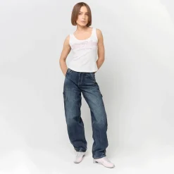 Crystal Square Neck Rib Tank