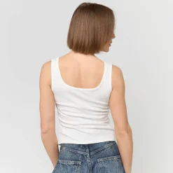 Crystal Square Neck Rib Tank