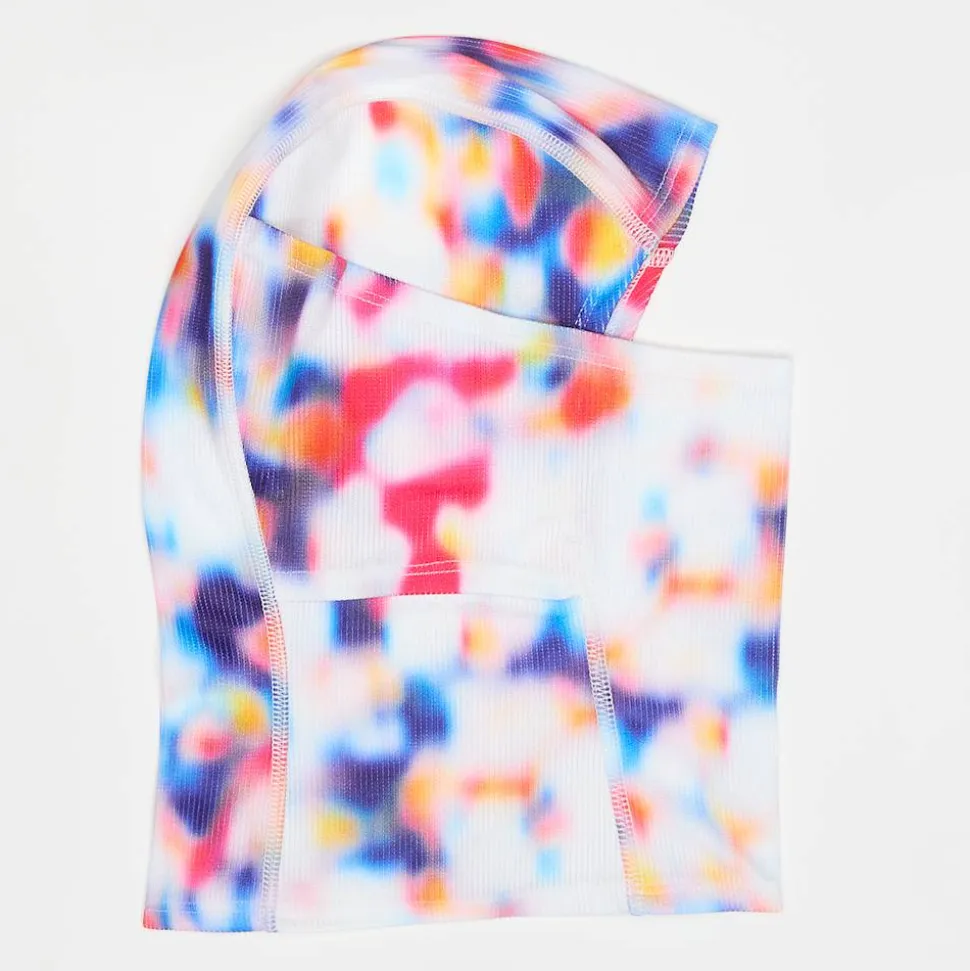 Flight Warm Rib Knit Hood All Over Print