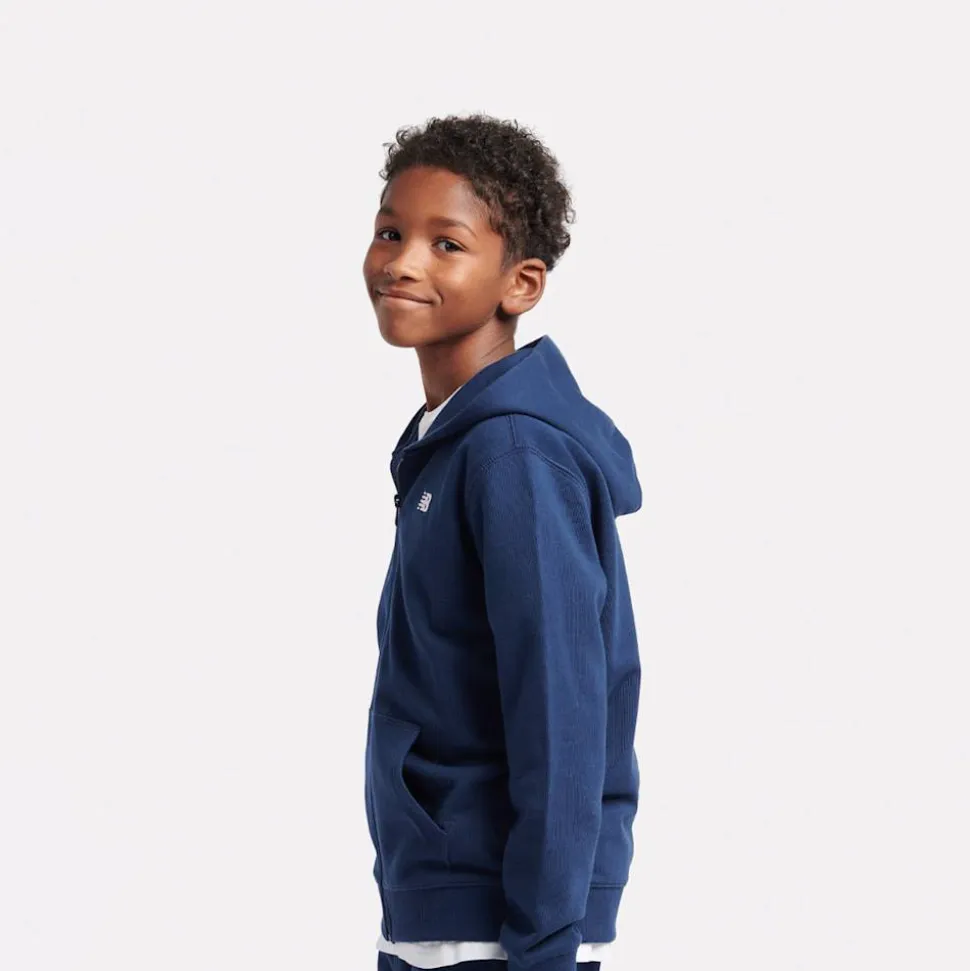 French Terry Small Logo Full Zip Hoodie