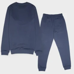French Terry Stacked Logo Crew & Jog Set