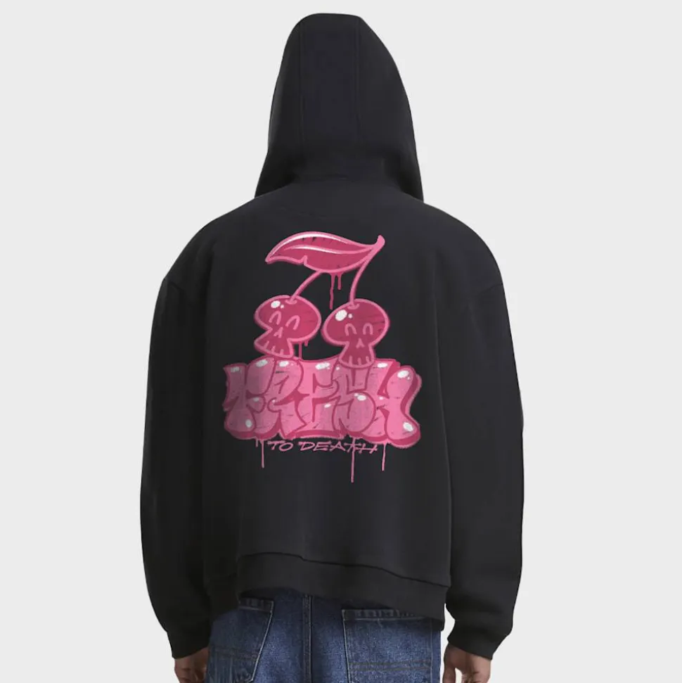 Fresh to Death Cherries Fluffy Zip Hoody