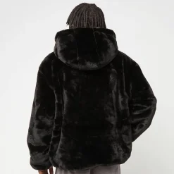 Full Zip Faux Fur Hoodie