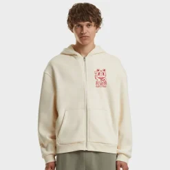 Good Luck Cat Fluffy Zip Hoody