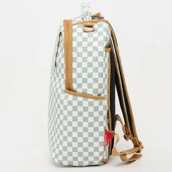 Graff Embossed Cream Check Backpack