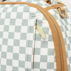 Graff Embossed Cream Check Backpack