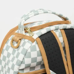 Graff Embossed Cream Check Backpack