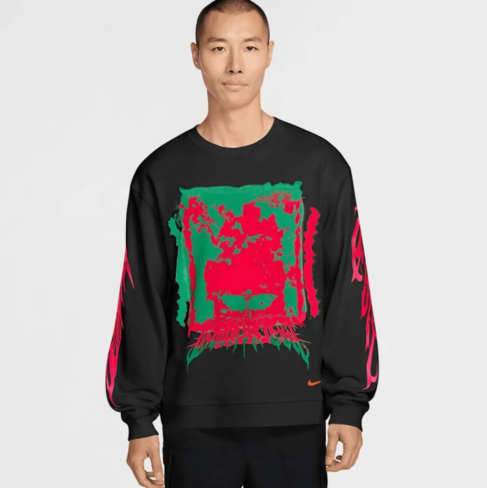 Graphic Fleece Crew-Neck Sweatshirt