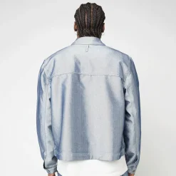 Jeans Cropped Silver Denim Jacket