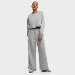 Ladies Cropped Gathered Sweatshirt