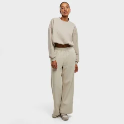 Ladies Cropped Gathered Sweatshirt