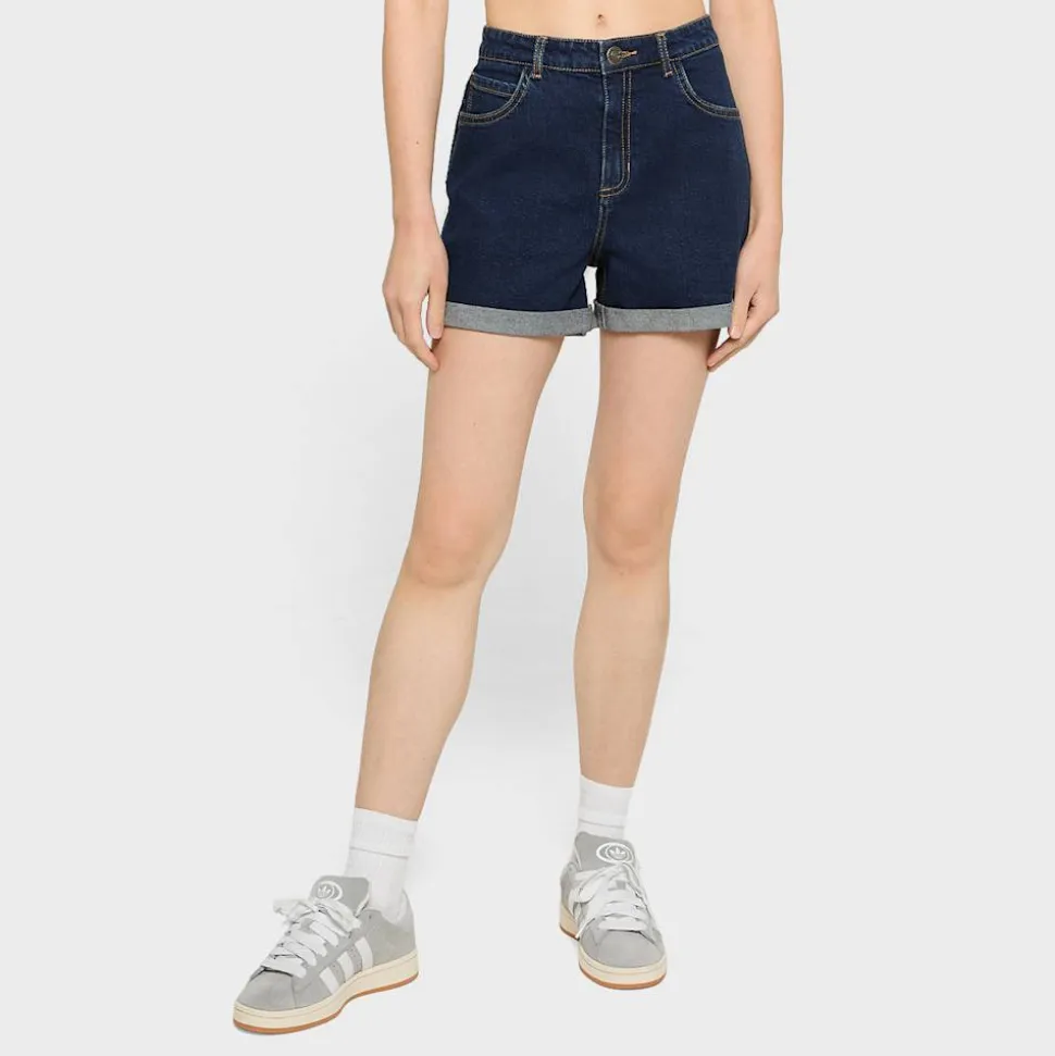 Ladies High Waist Denim Shorts
