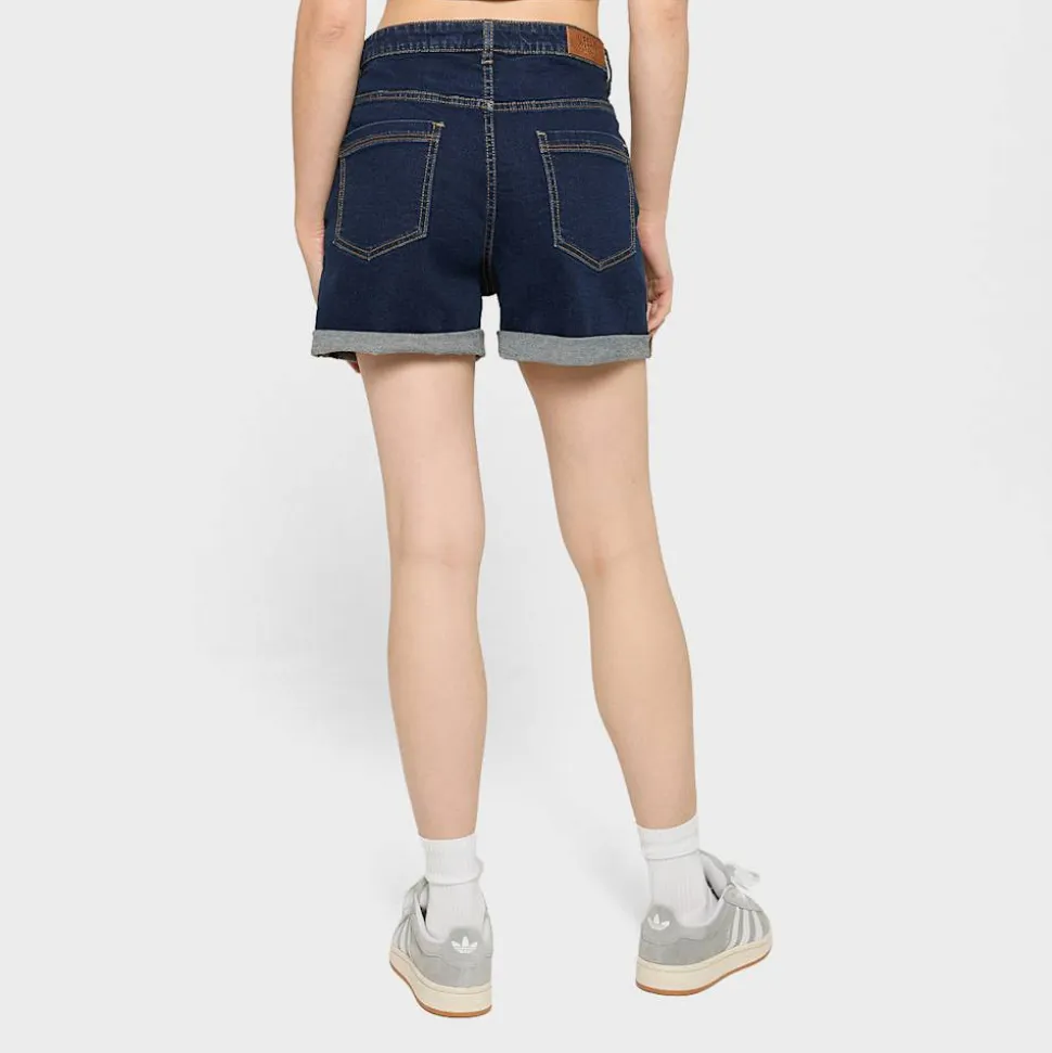 Ladies High Waist Denim Shorts