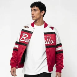 NBA Chicago Bulls Team Color Head Coach Light Weight Satin Jacket