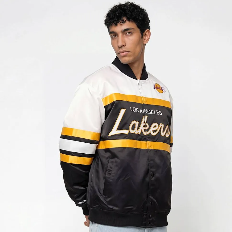 NBA L.A. Lakers Team Color Head Coach Light Weight Satin Jacket