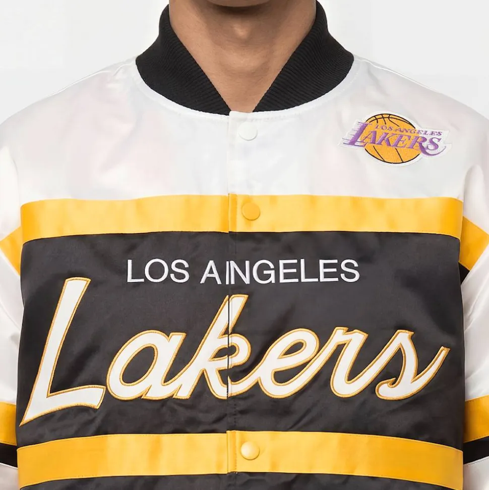 NBA L.A. Lakers Team Color Head Coach Light Weight Satin Jacket