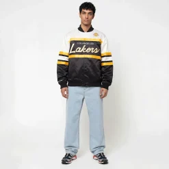 NBA L.A. Lakers Team Color Head Coach Light Weight Satin Jacket