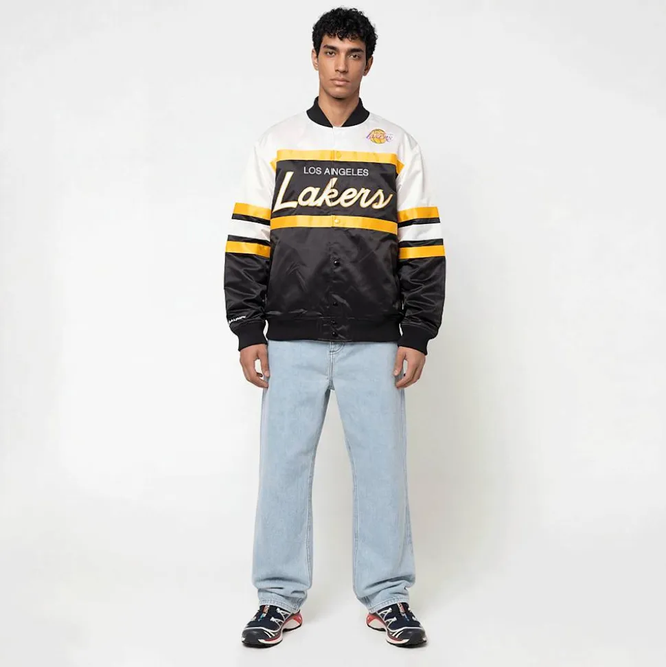 NBA L.A. Lakers Team Color Head Coach Light Weight Satin Jacket