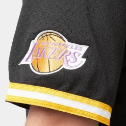 NBA On the Clock Mesh Button Front Vintage Logo LA Lakers