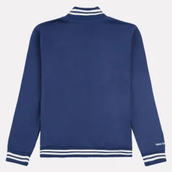 NB Double Knit Full Zip Funnel Top nb navy