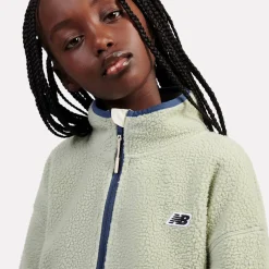 NB Premium Borg Fleece Zip Thru Funnel garter snake