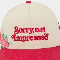 Not Impressed Floral Twill Trucker