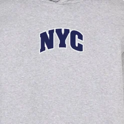 NYC College Letters Fluffy Hoody