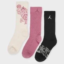 3 PACK - Floral Lace Crew