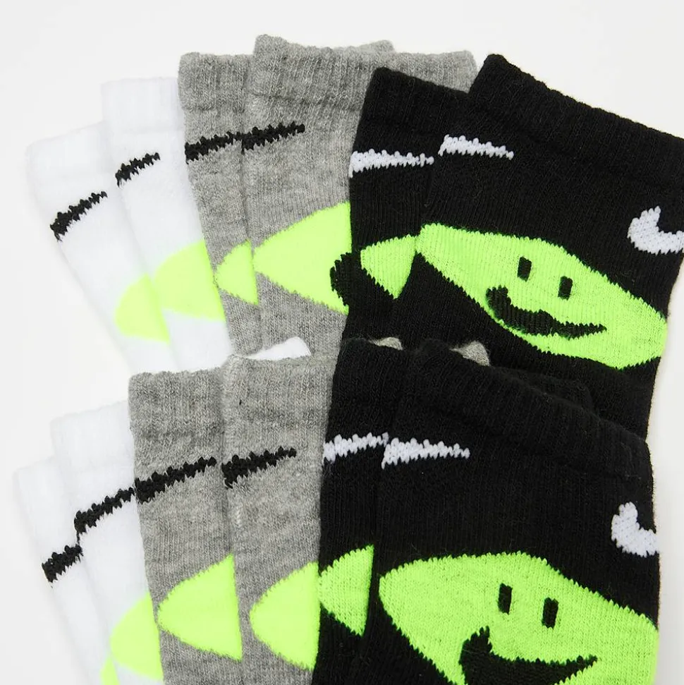 6 PACK - Infant Smiley Ankle Socks