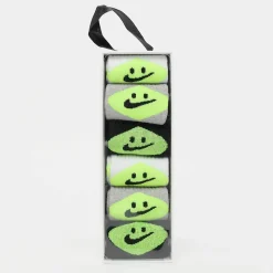 6 PACK - Smiley Cushioned Crew Socks