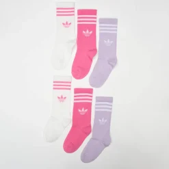 6 PACK - 3-Stripes Crew Socks