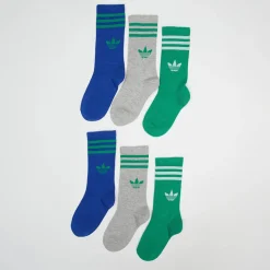 6 PACK - 3 Stripes Crew Socks
